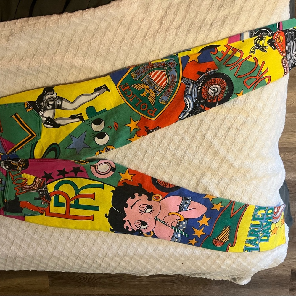 Vintage Versace Betty boop cartoon jeans